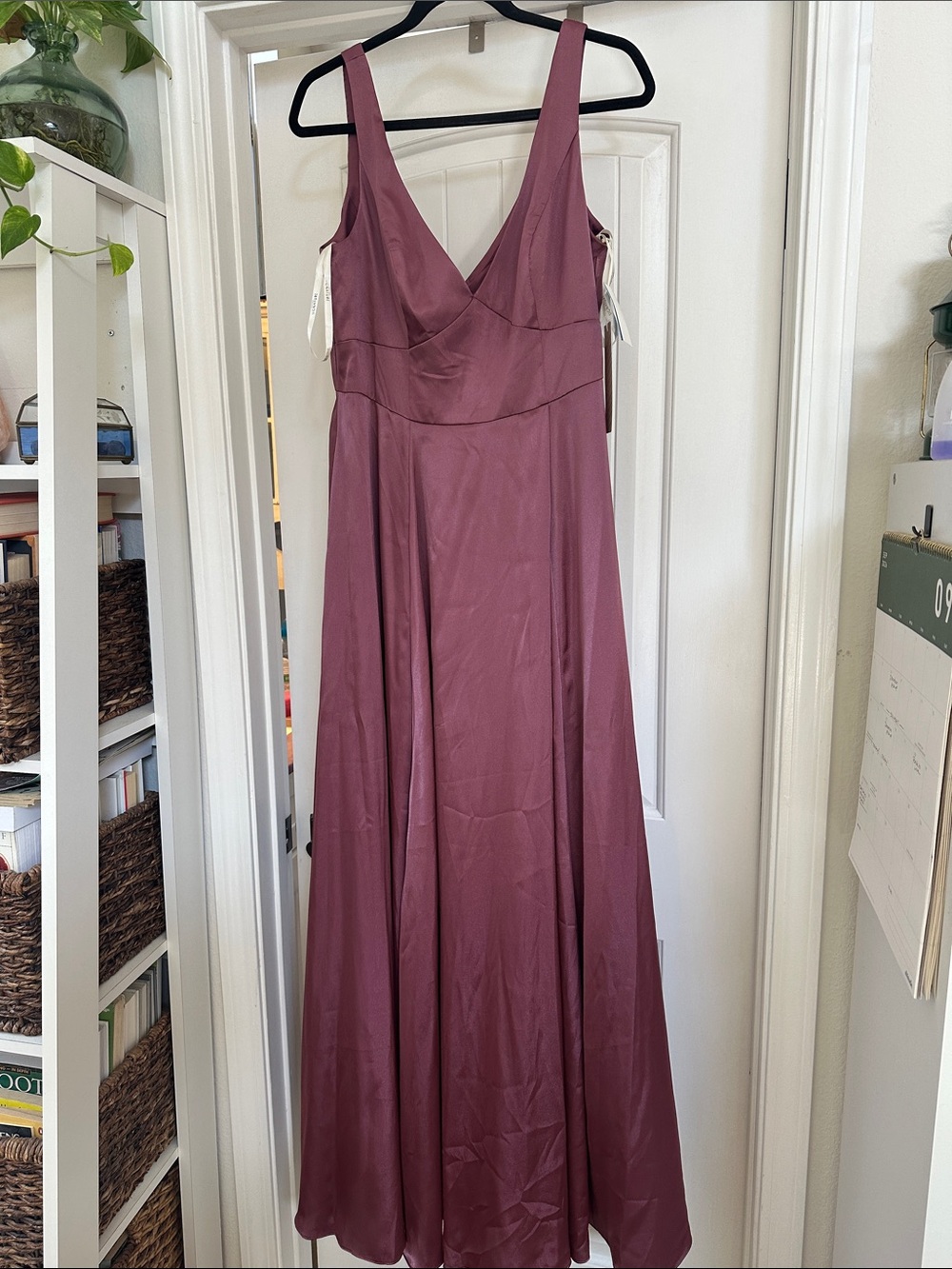 Sleeveless V-Neck Maxi Dress in Dusty Mauve